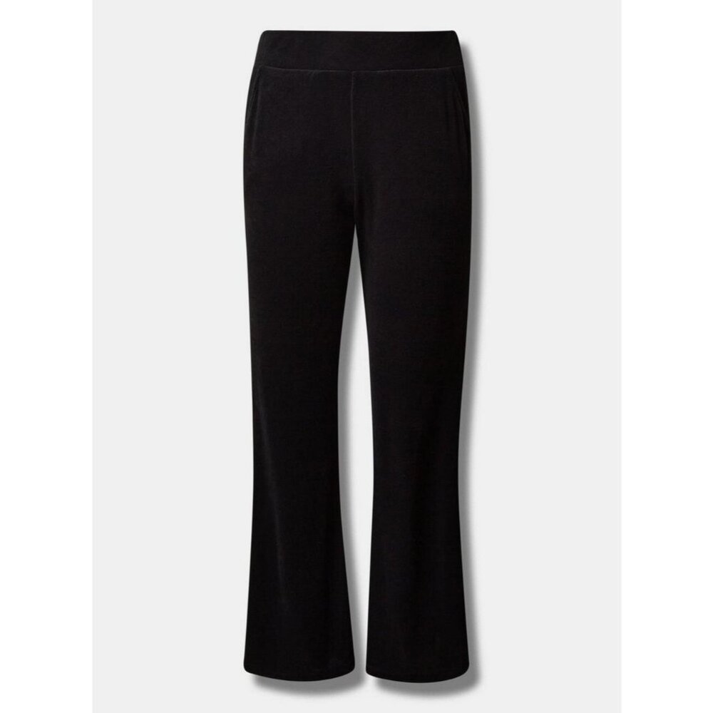 Torrid Full Length Terry Cloth Flare Beach Pant Black size 3